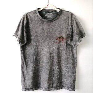 Hawaiian Lava Mens Gray Acid Wash Short Sleeve Round Neck T-Shirt Size Medium
